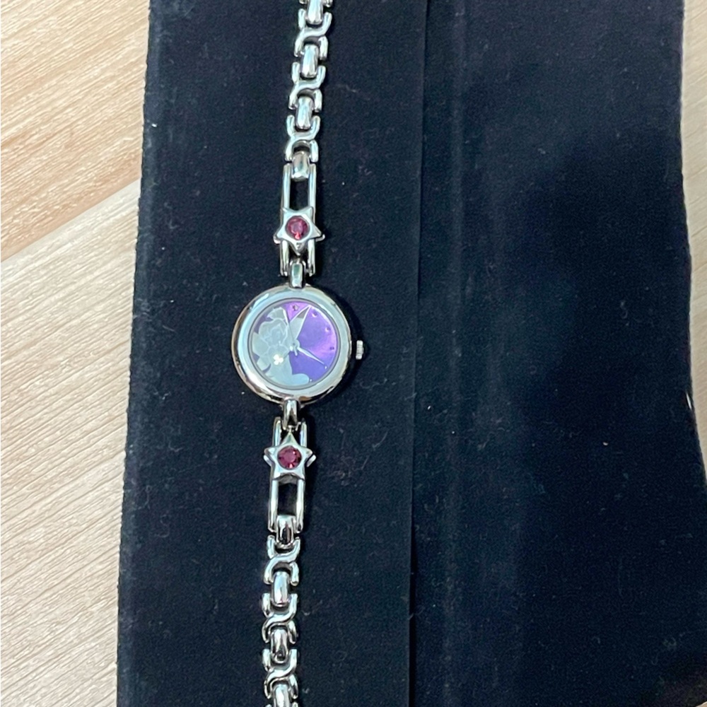 Disney Tinkerbell Watch 2004 moving stars Purple